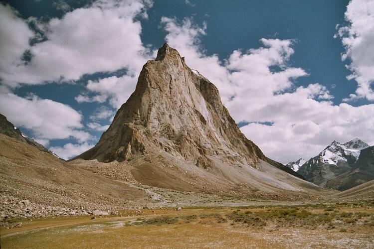 Unique mountain outcrop in Ladakh Unique mountain outcrop in Ladakh