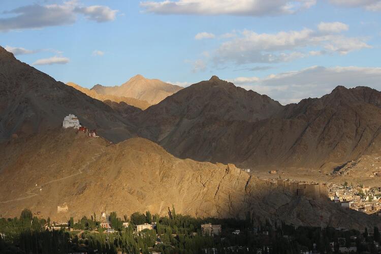Leh town - Palace ridge view from North Leh town - Palace ridge view from North