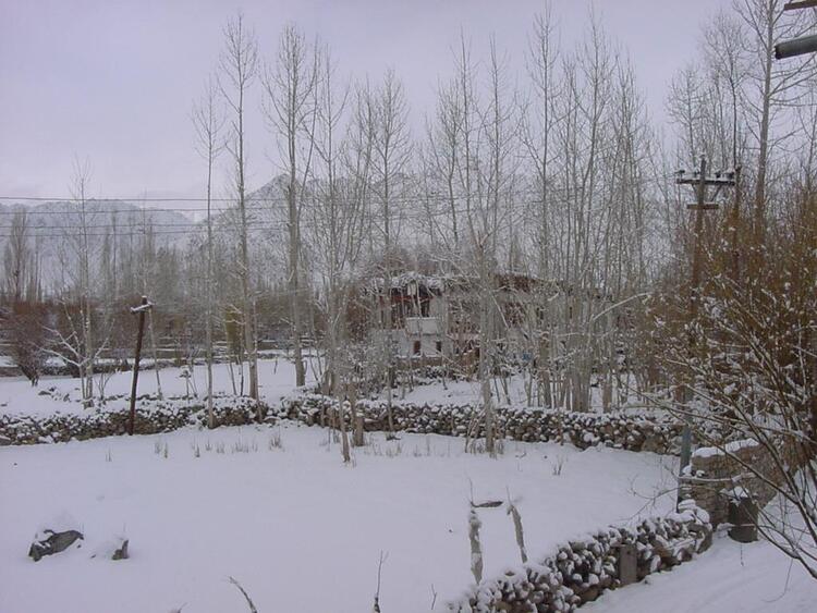 Leh outskirts under snow Leh outskirts under snow